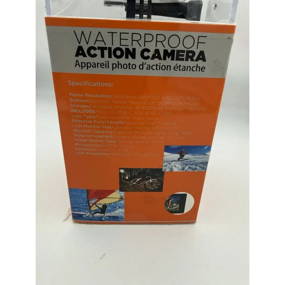 Sylvania 720P Waterproof Action Camera New in Box